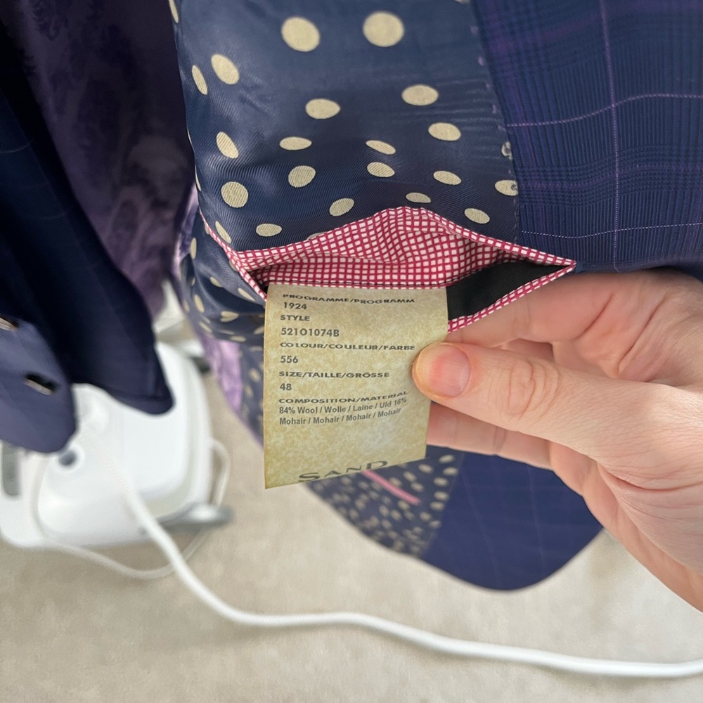 Sand Navy Checkered Suit - Picture 7 of 10